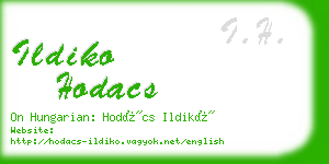 ildiko hodacs business card
